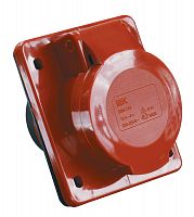 Розетка кабельная встраиваемая IEK КНР ССИ-414 16А 3Р+PE 400В IР44 красный картинка 